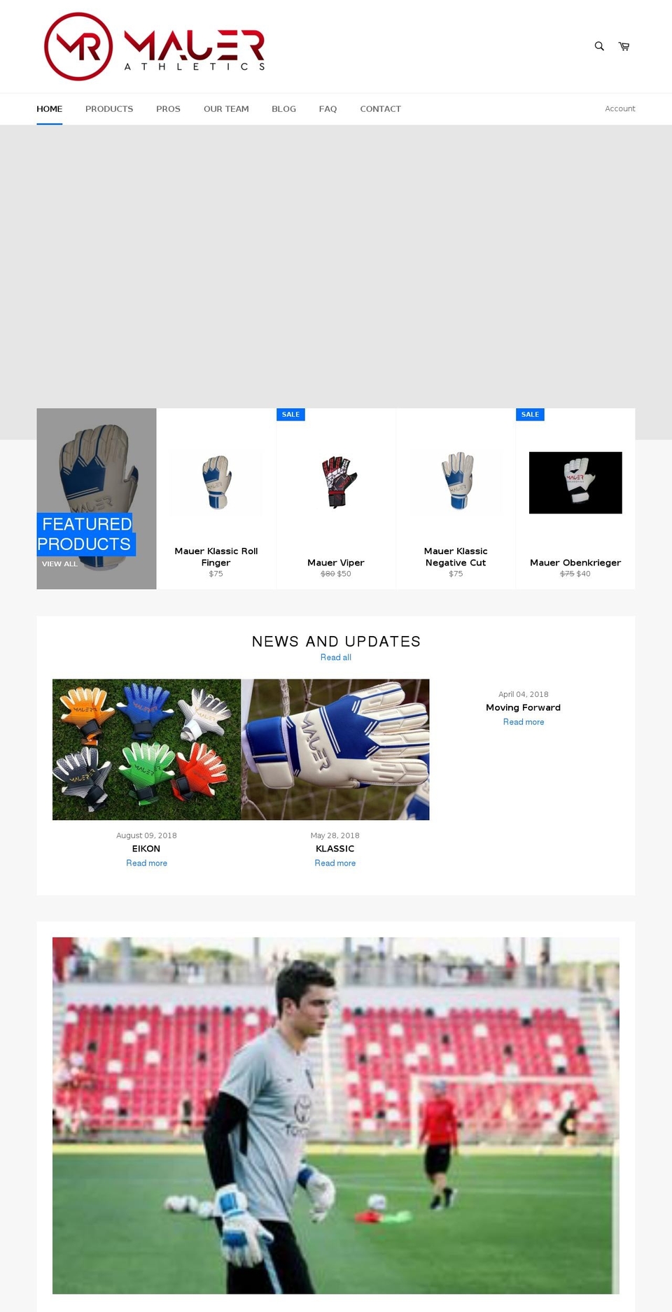 mauerathletics.com — Shopify storefront screenshot