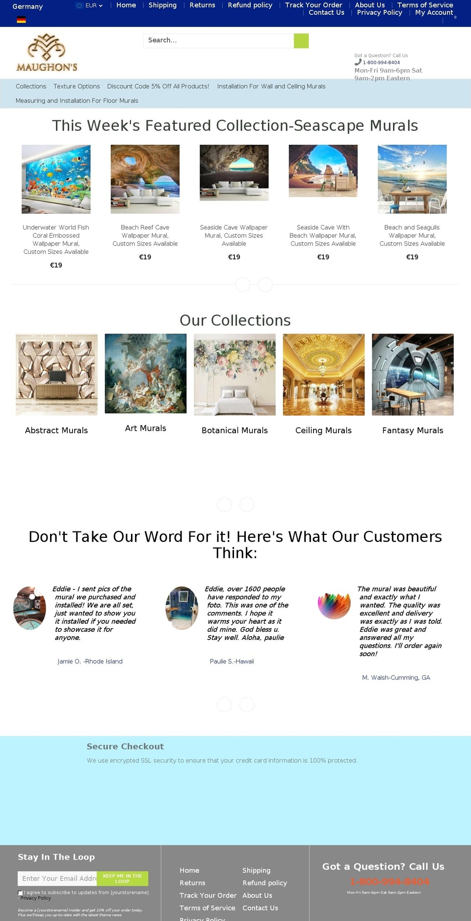 maughons.com shopify website screenshot
