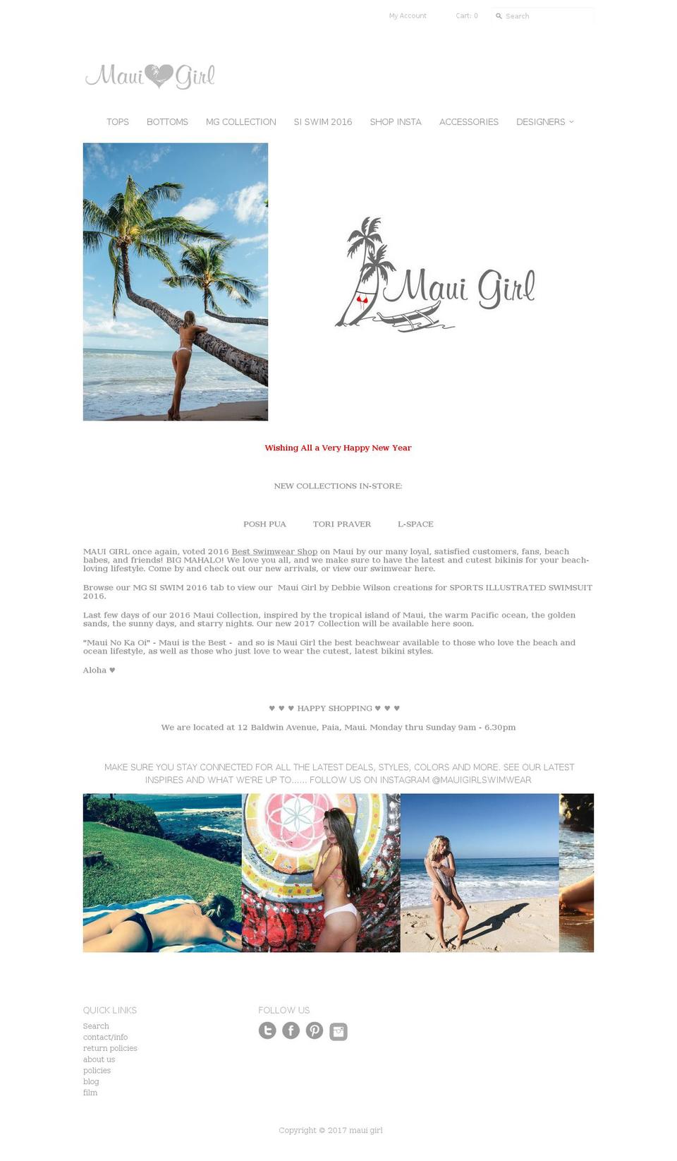 maui-girl.com shopify website screenshot