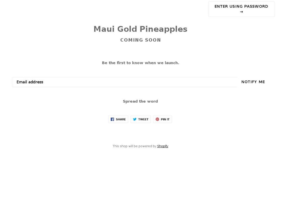 maui.gold shopify website screenshot