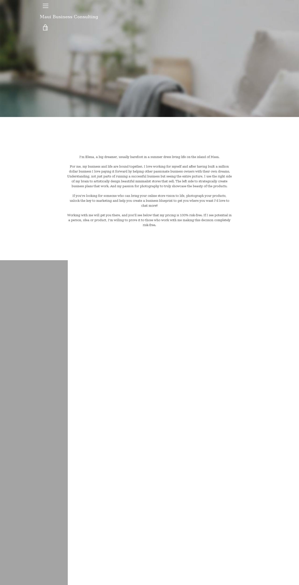 mauibusinessconsulting.com — Shopify storefront screenshot