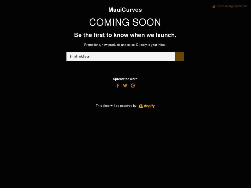 mauicurves.com shopify website screenshot