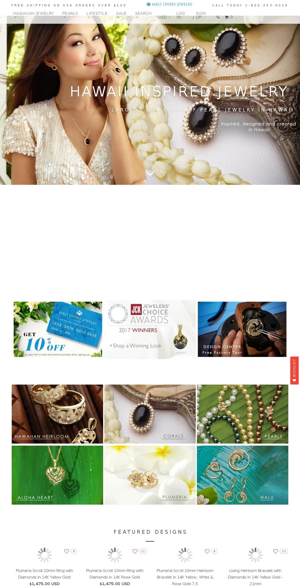 mauidivers.biz shopify website screenshot