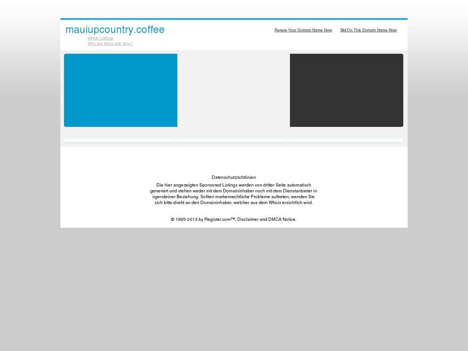 mauiupcountry.coffee shopify website screenshot