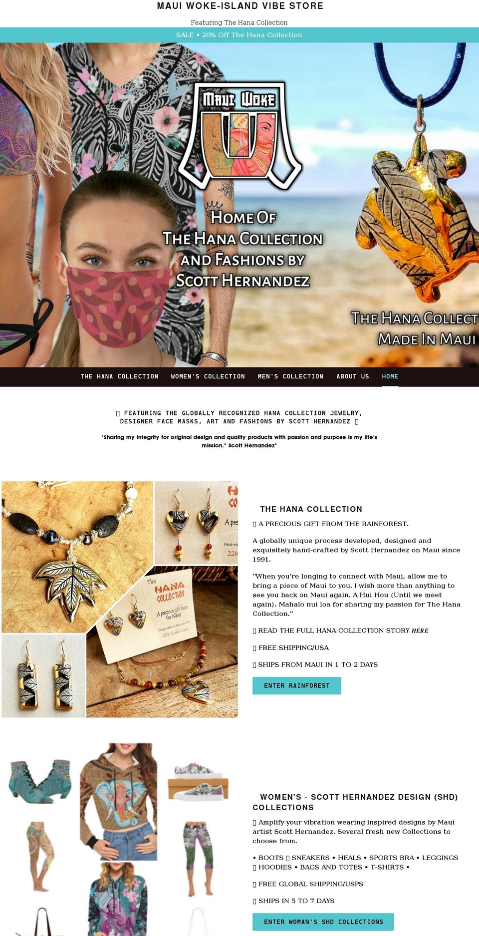 mauiwoke.com — Shopify storefront screenshot