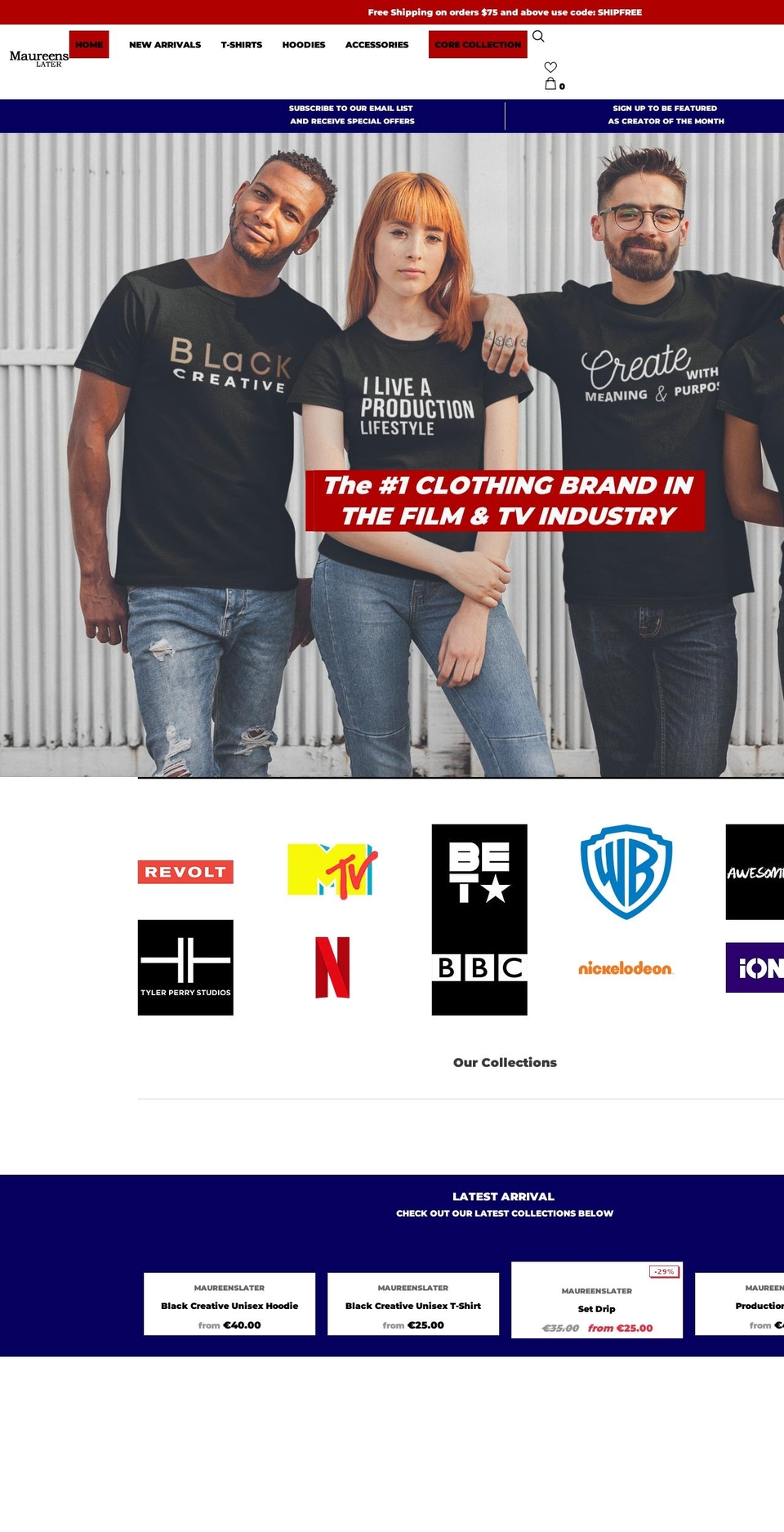 maureenslater.com shopify website screenshot