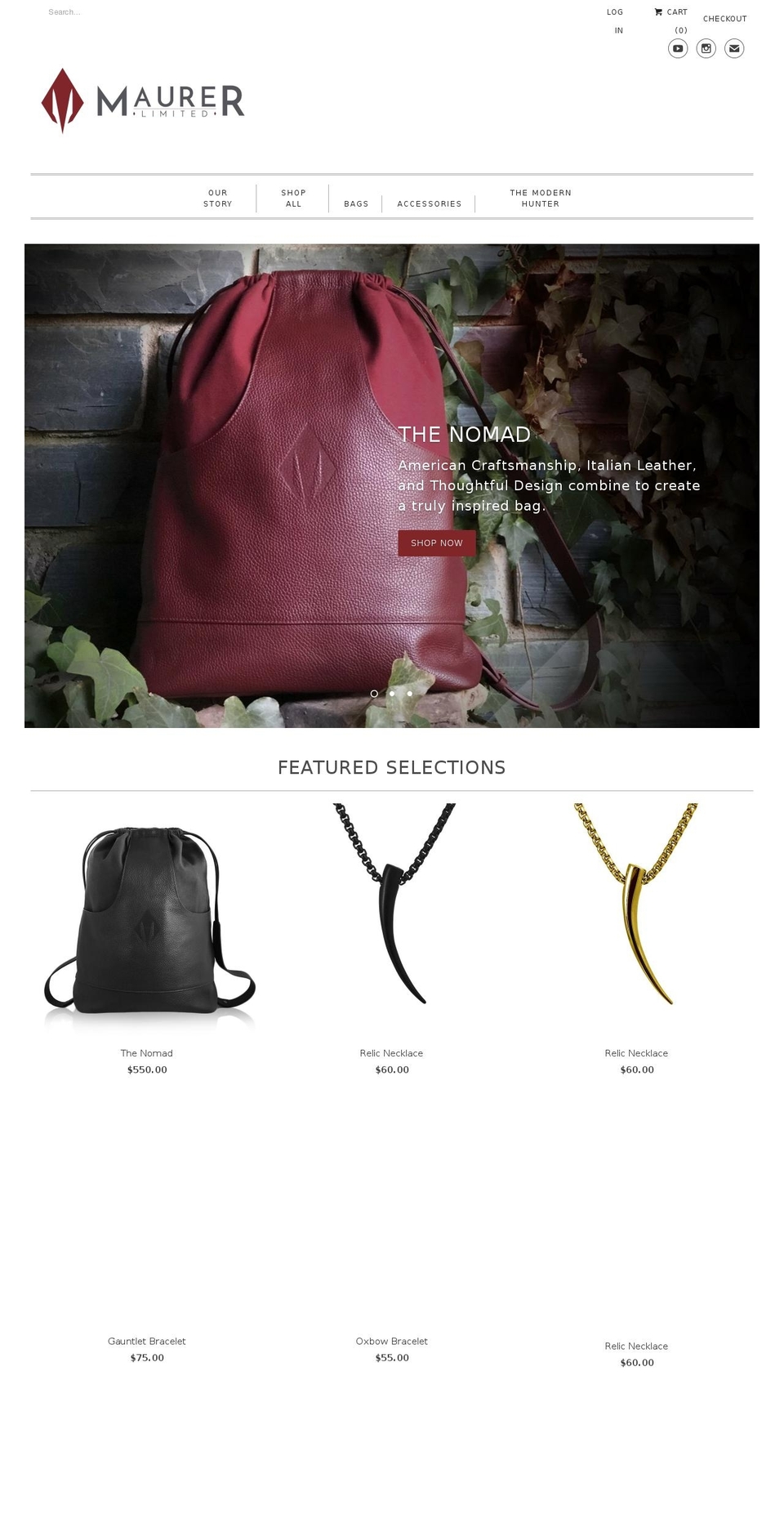 Maurer Limited Functional Shopify theme site example maurerltd.com