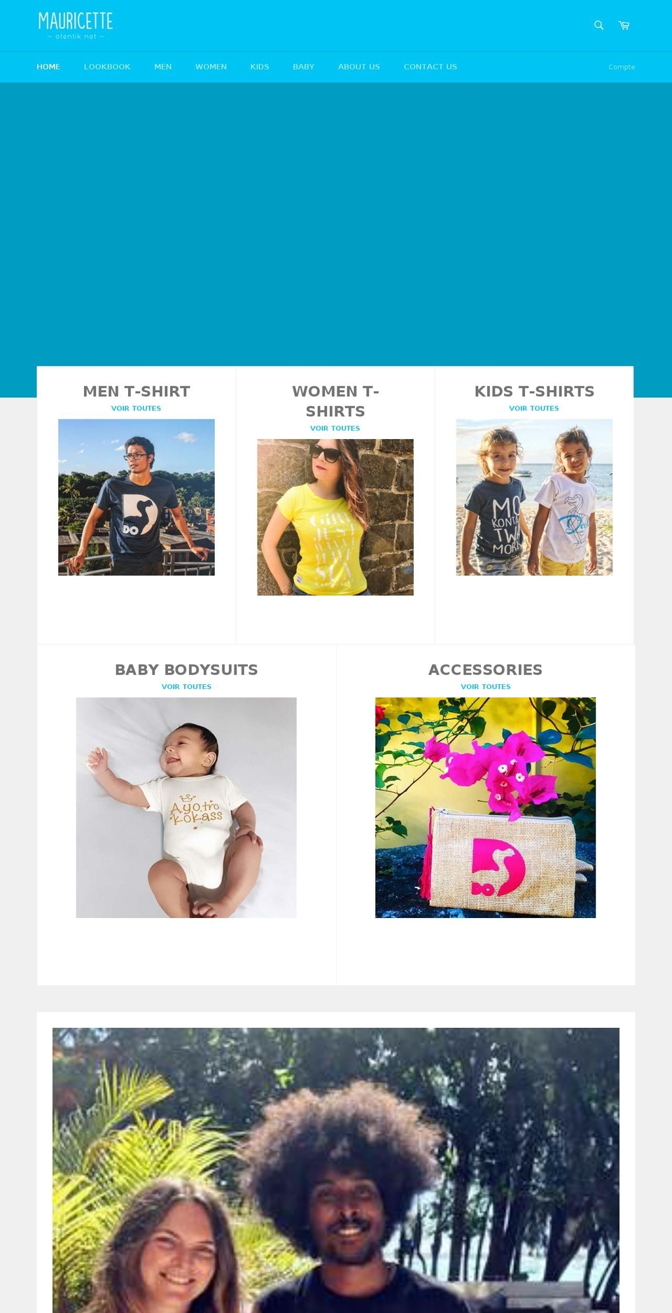 mauricette.net shopify website screenshot