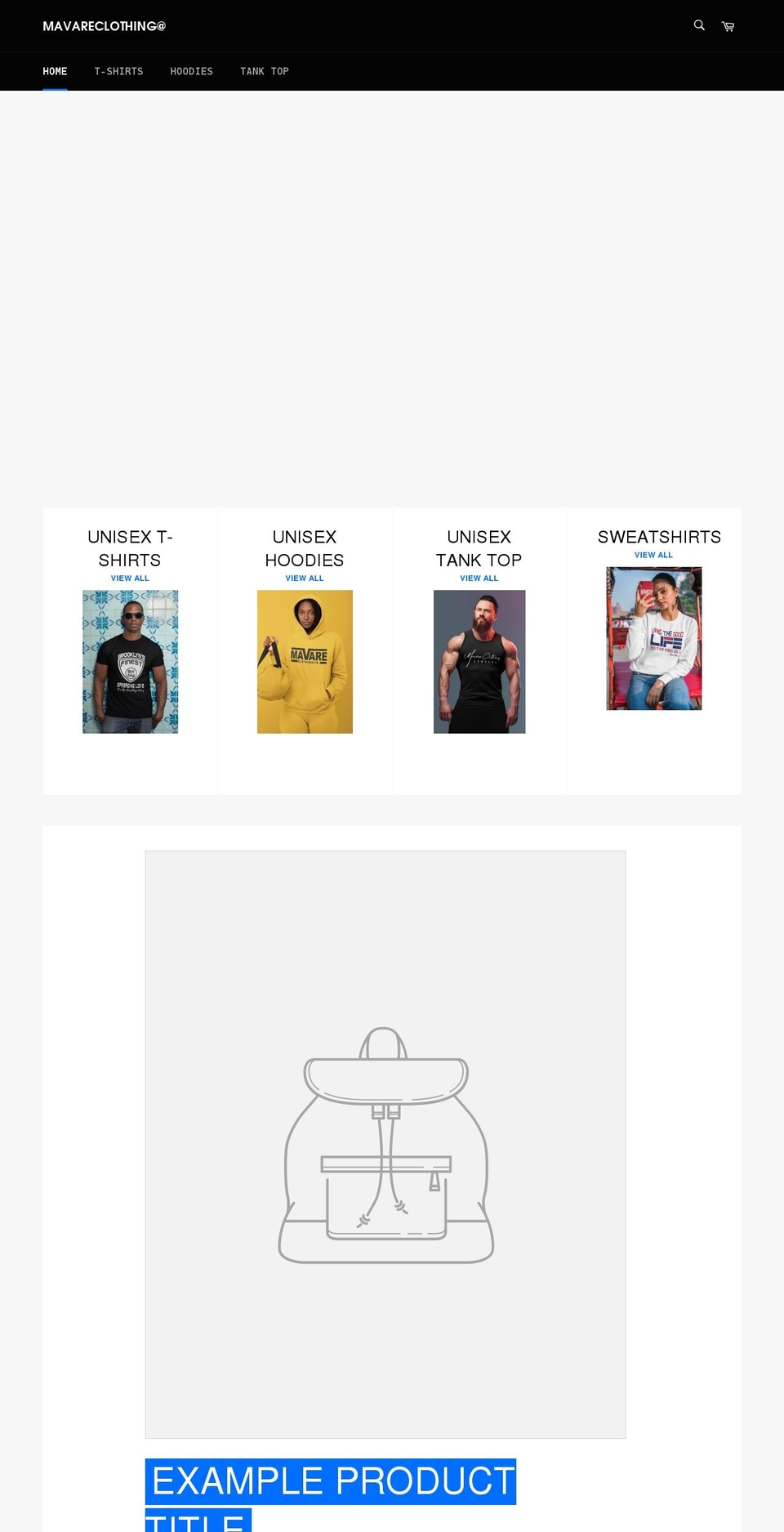 mavareclothing.com shopify website screenshot