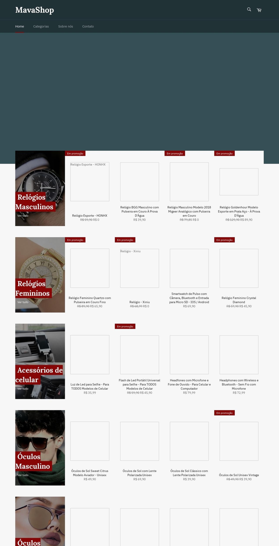 mavashop.com — Shopify storefront screenshot
