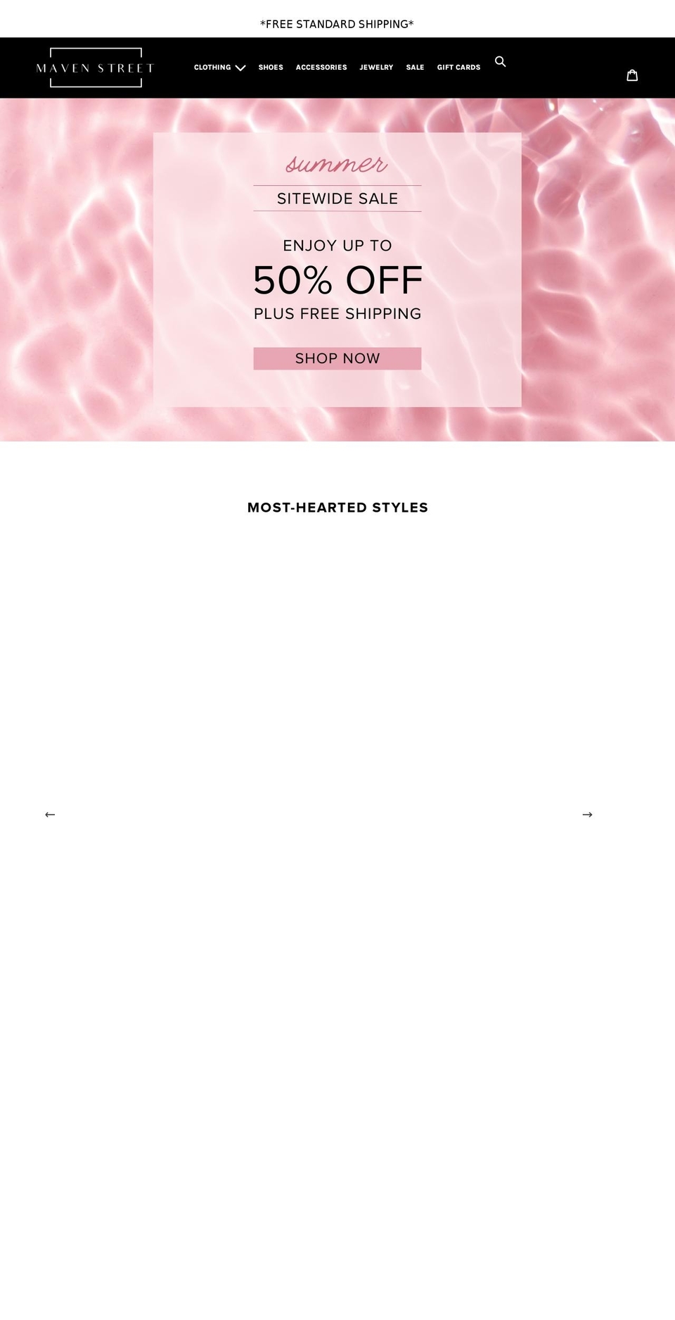 maven-street.com shopify website screenshot