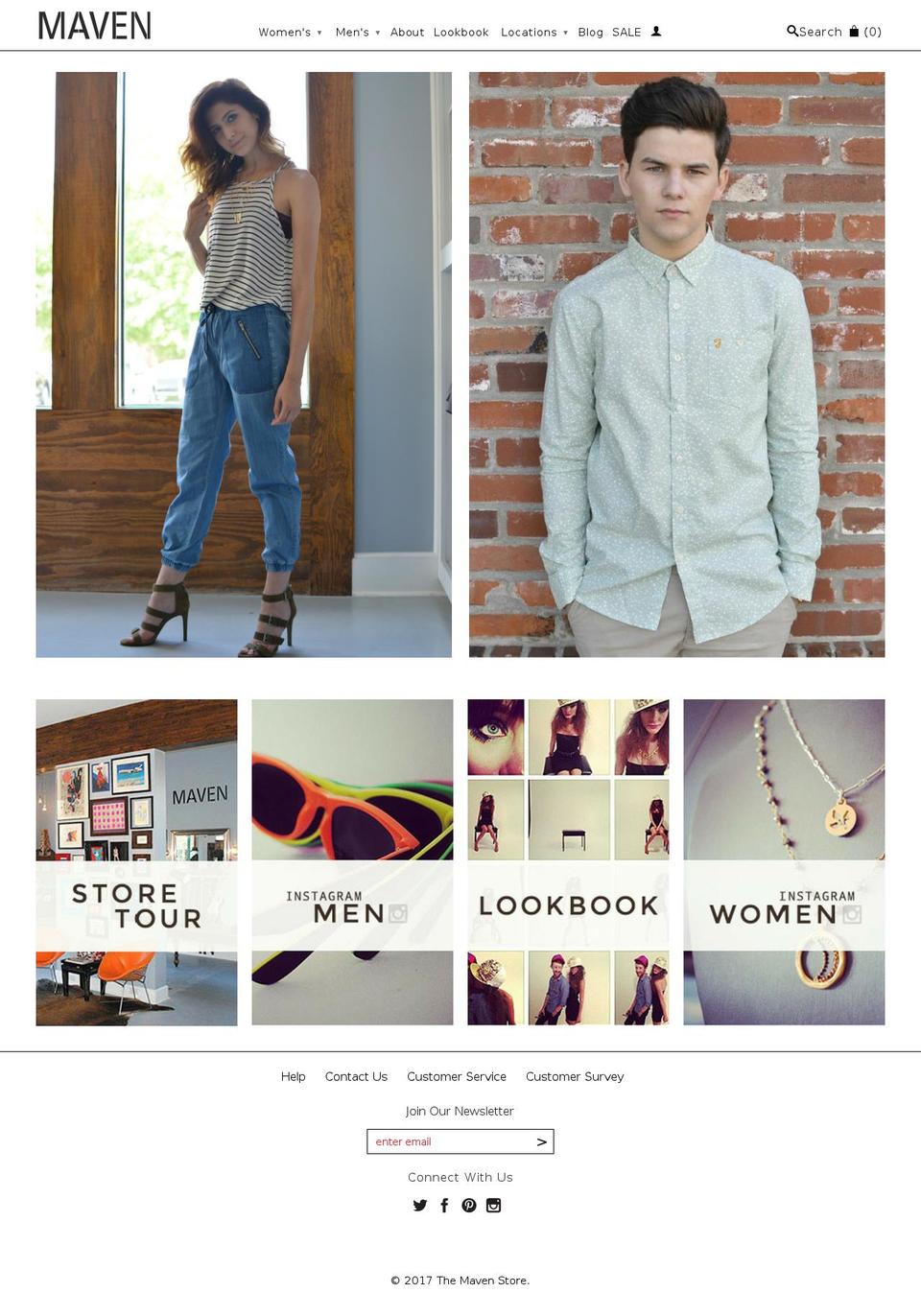 mavenmenswear.com shopify website screenshot