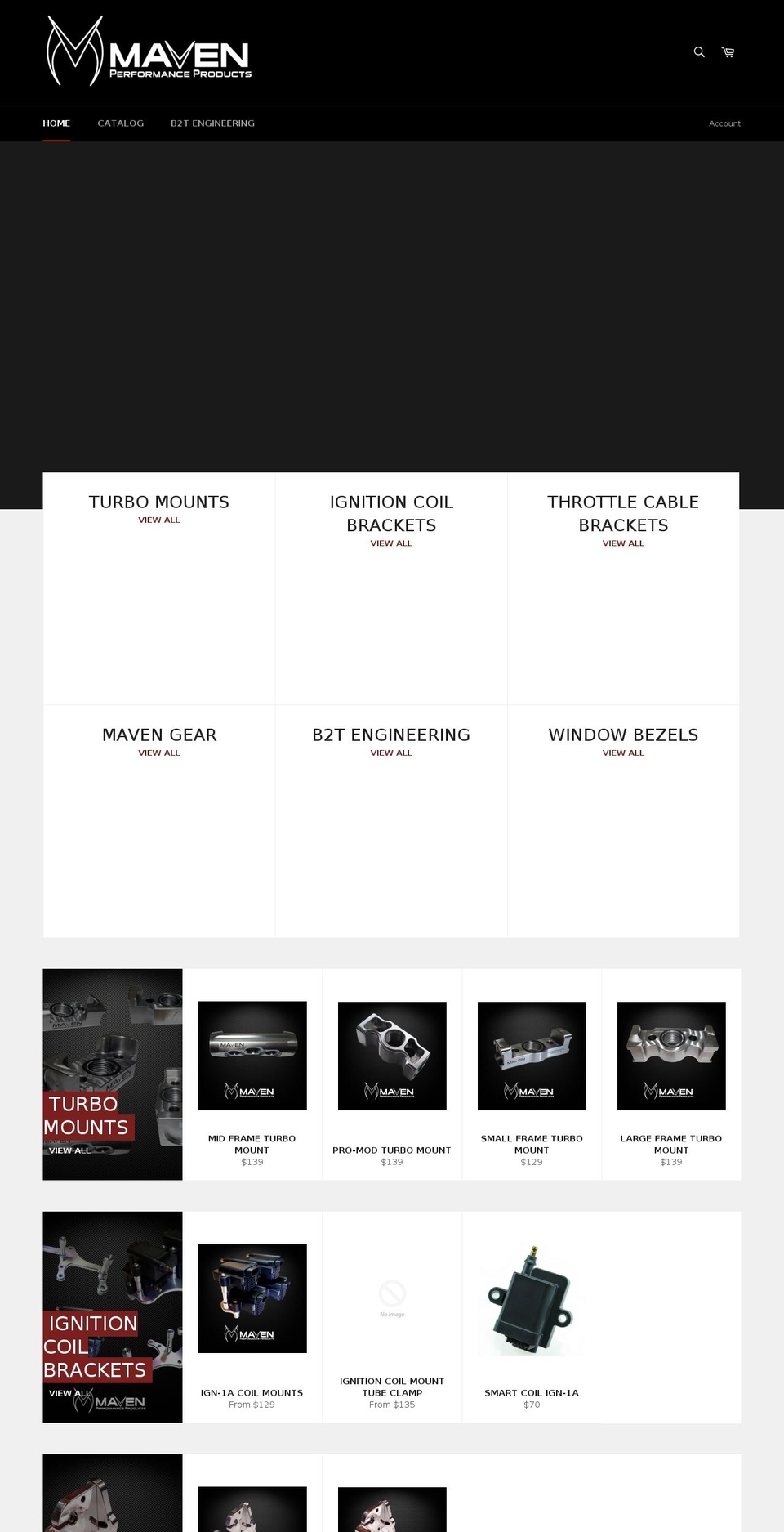 mavenperformanceproducts.com shopify website screenshot