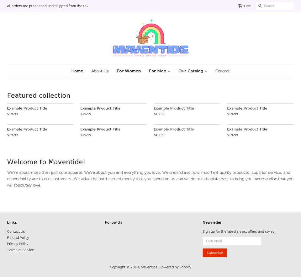 maventide.com — Shopify storefront screenshot