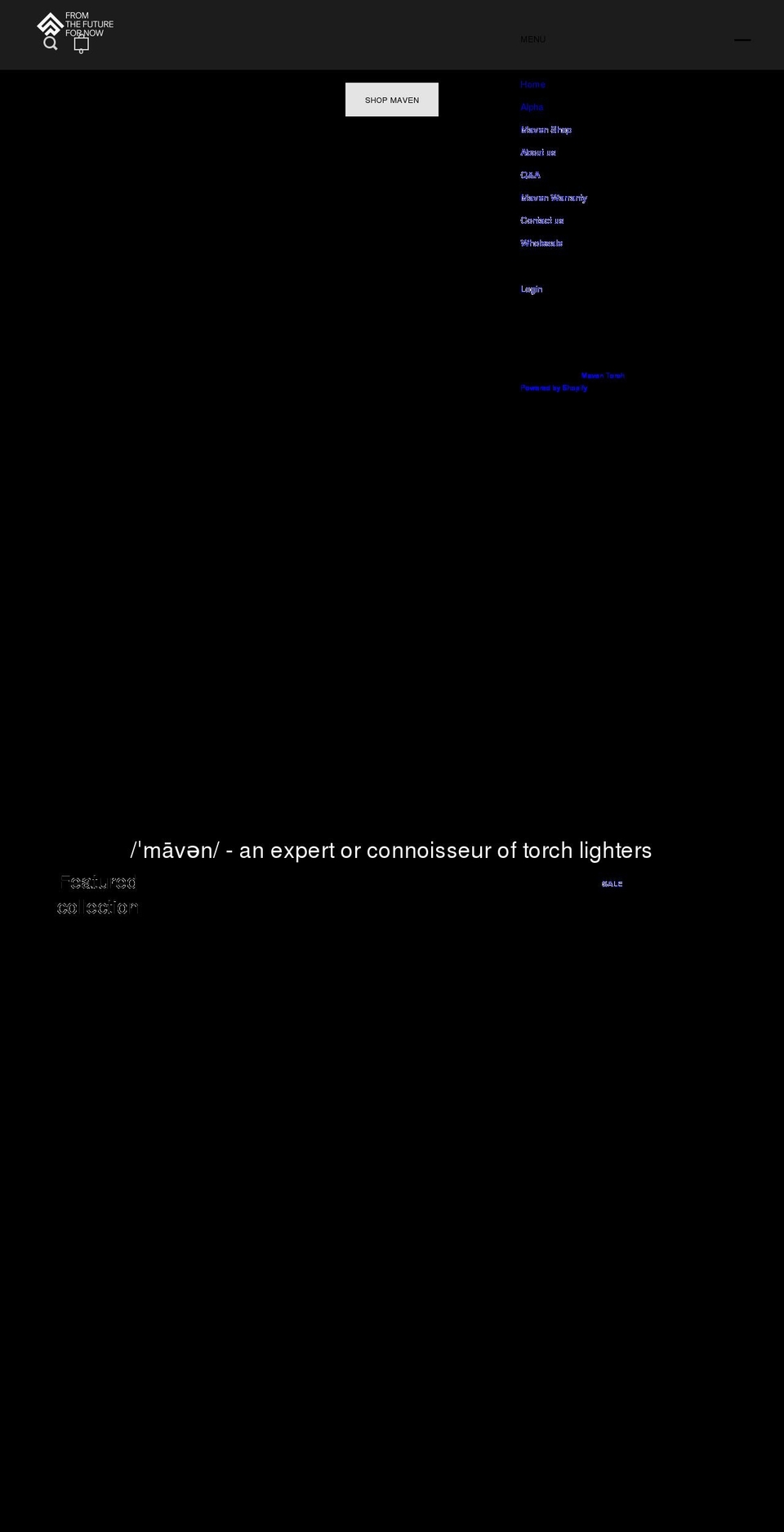 maventorch.com shopify website screenshot
