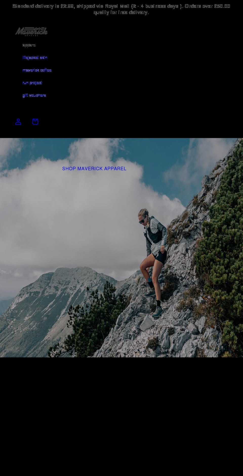 maverick-apparel.com shopify website screenshot