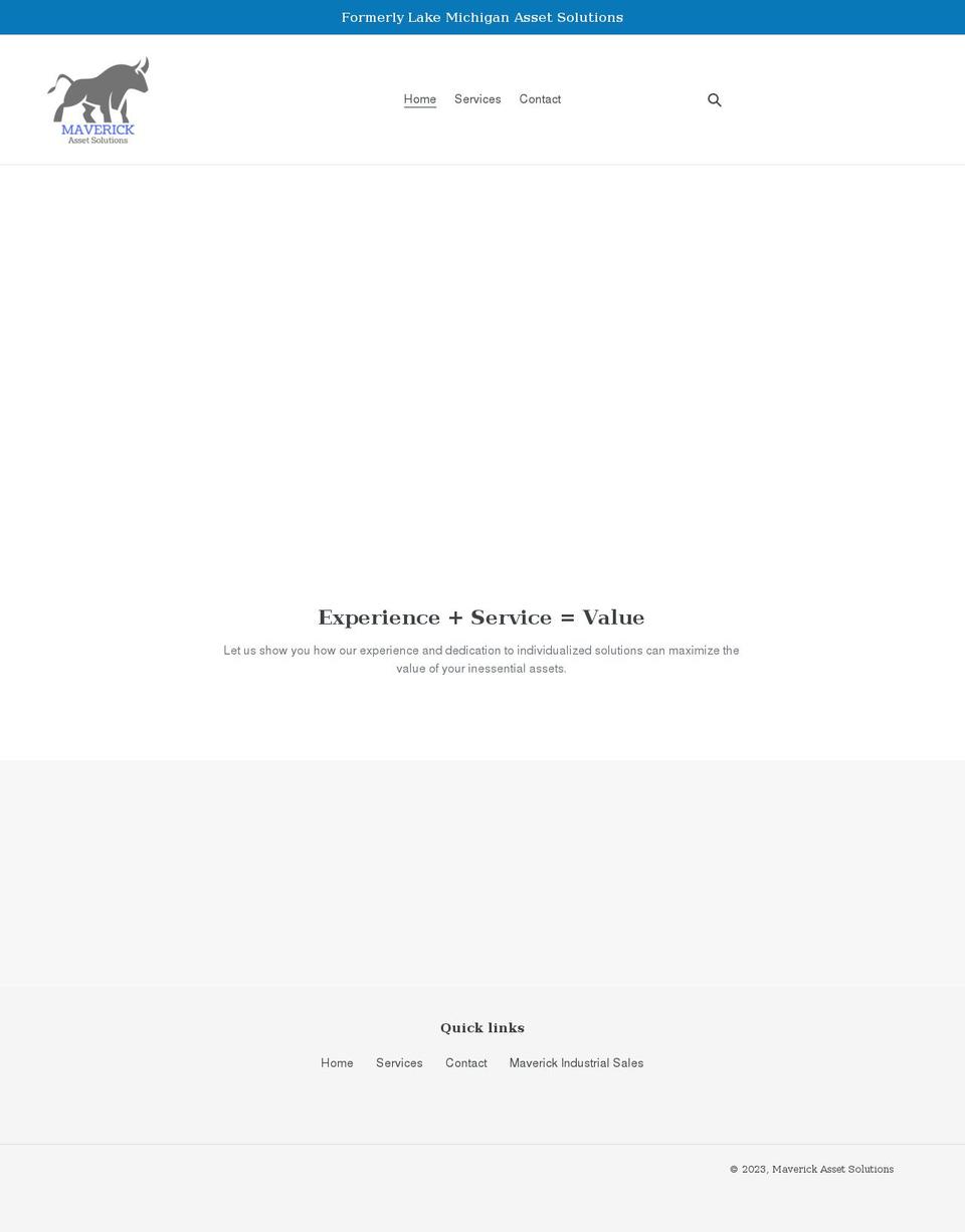 maverickassetsolutions.com shopify website screenshot