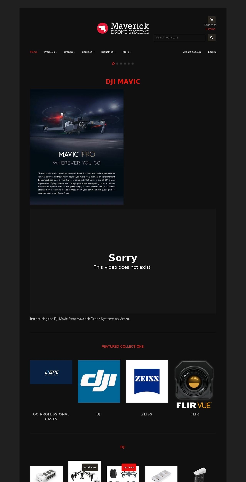 Maverick Shopify theme site example maverickdroneracing.com