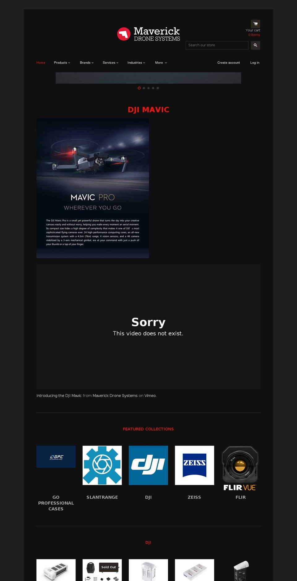 Maverick Shopify theme site example maverickdroneracing.org