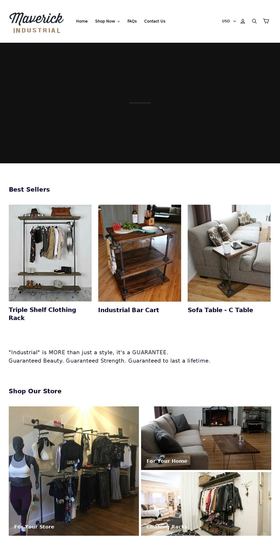 maverickindustrial.com shopify website screenshot