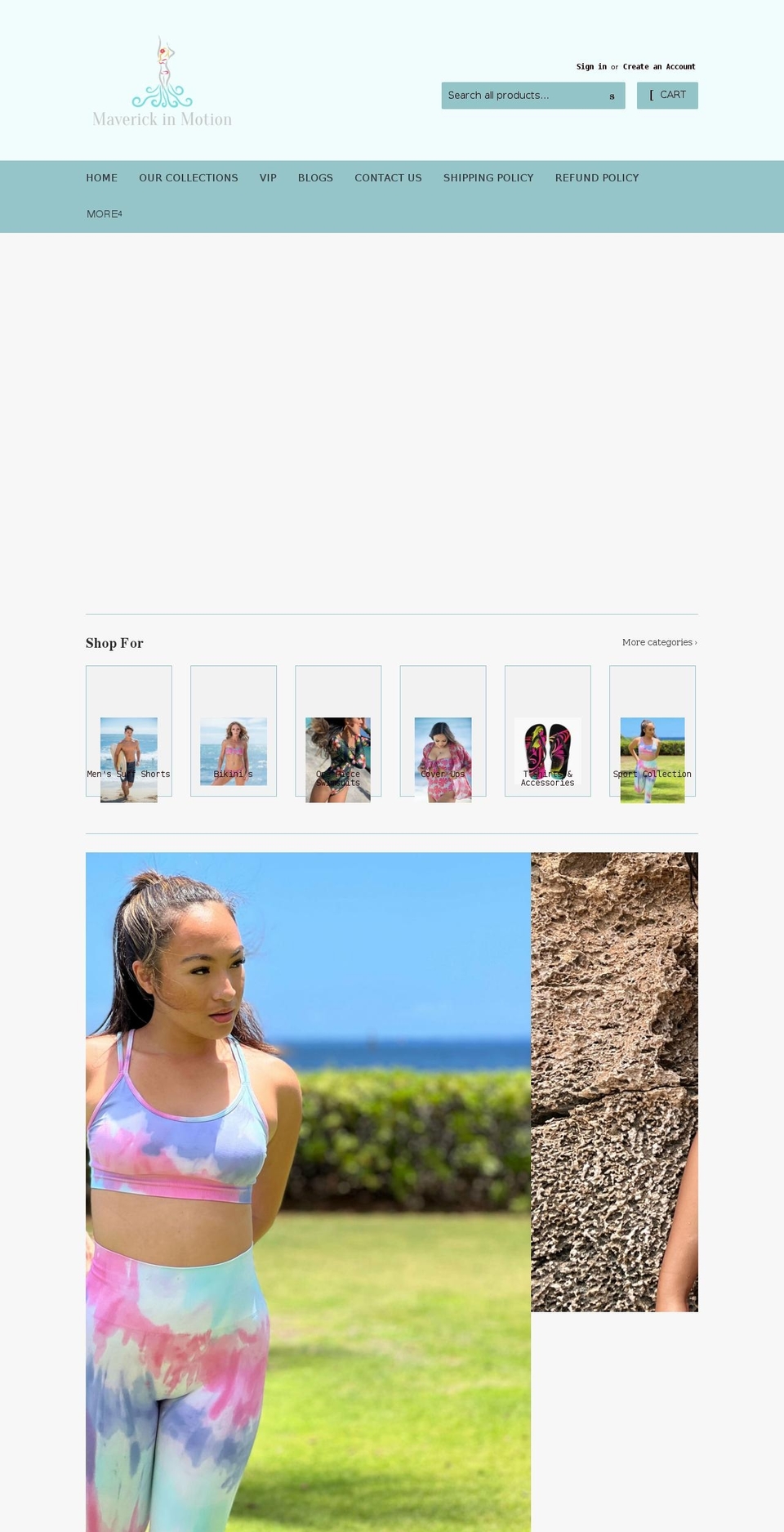 maverickinmotion.com — Shopify storefront screenshot