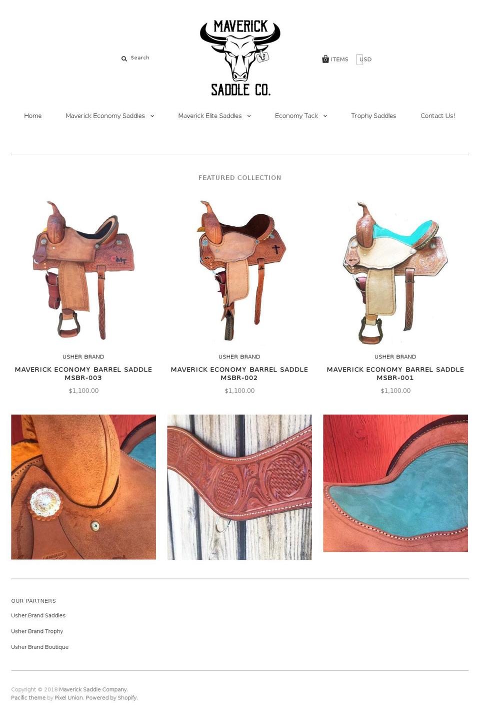 theme-export-usherbrand-com-pacific-18oct2017 Shopify theme site example mavericksaddles.com