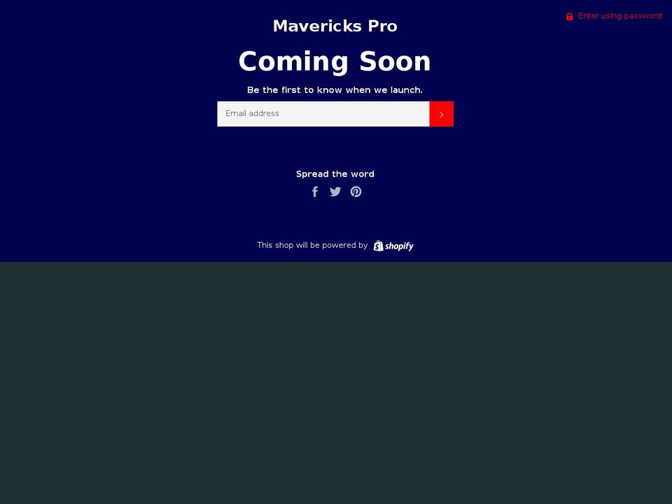 maverickspro.com shopify website screenshot