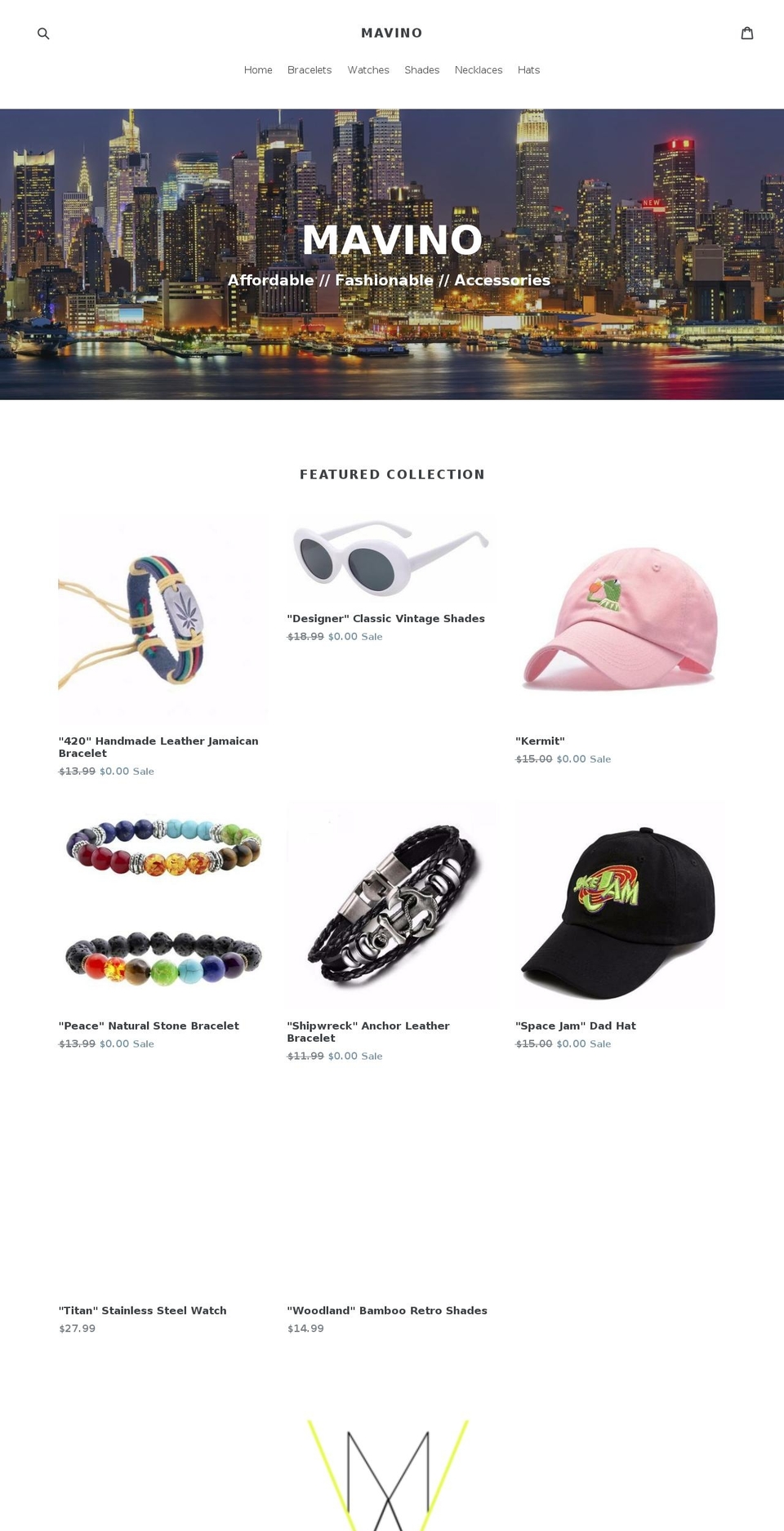 mavinonewyork.com shopify website screenshot