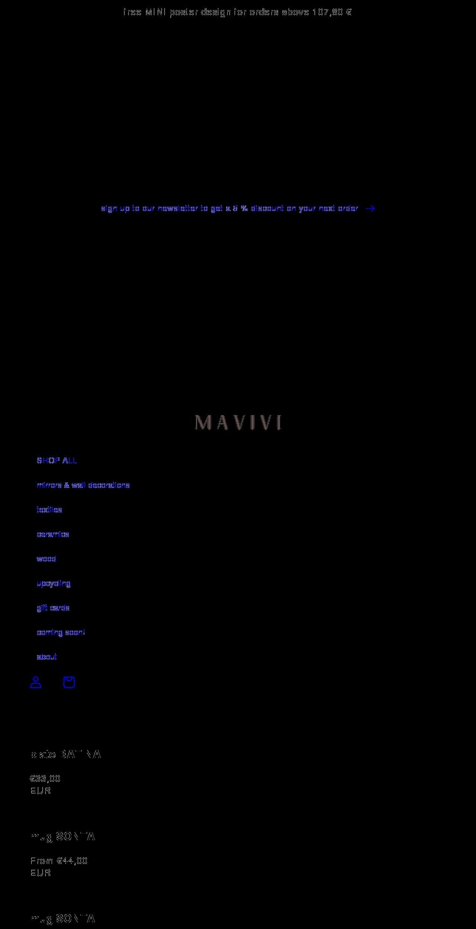 mavivi.com shopify website screenshot