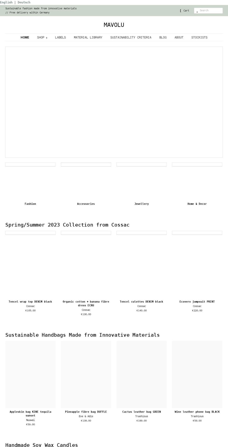 mavolu.com — Shopify storefront screenshot