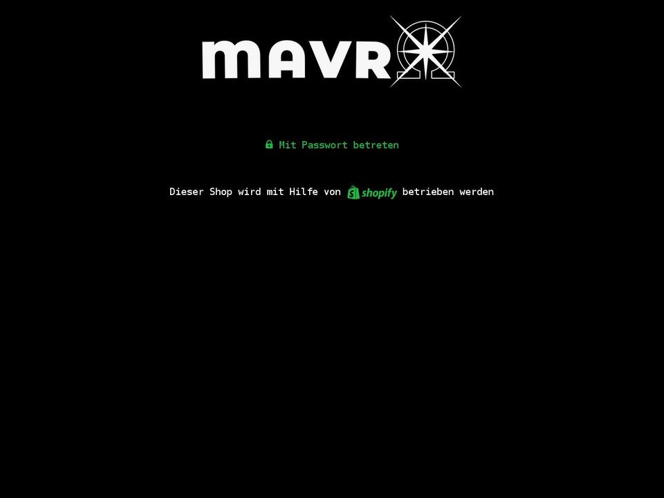 mavro.ch shopify website screenshot