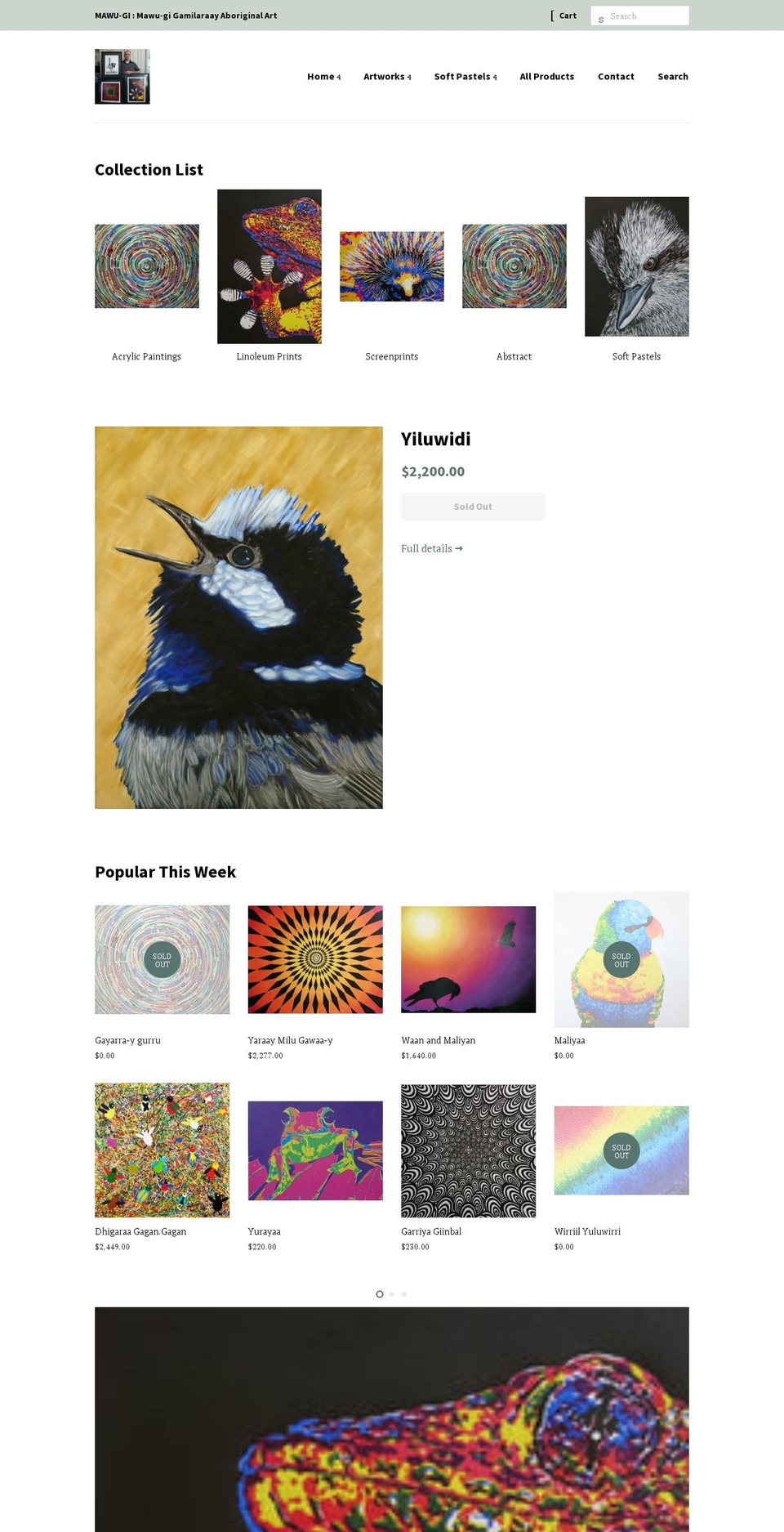 mawu-gi.com.au shopify website screenshot