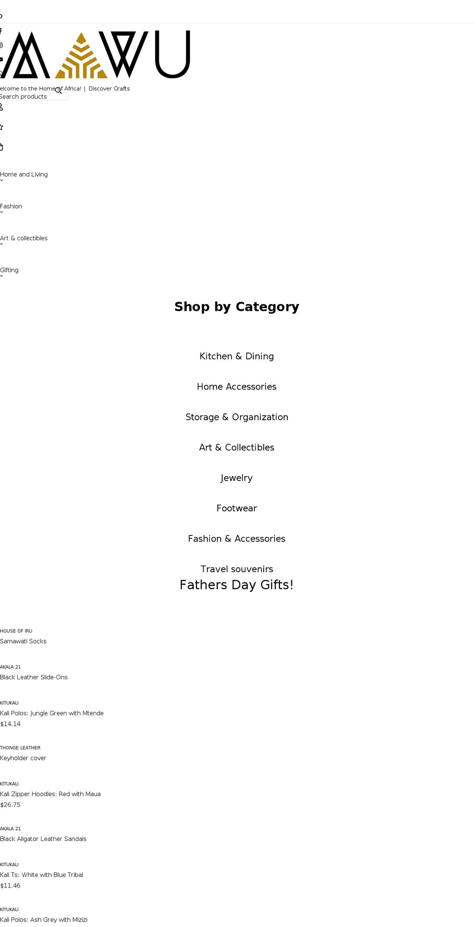 mawuafrica.com shopify website screenshot