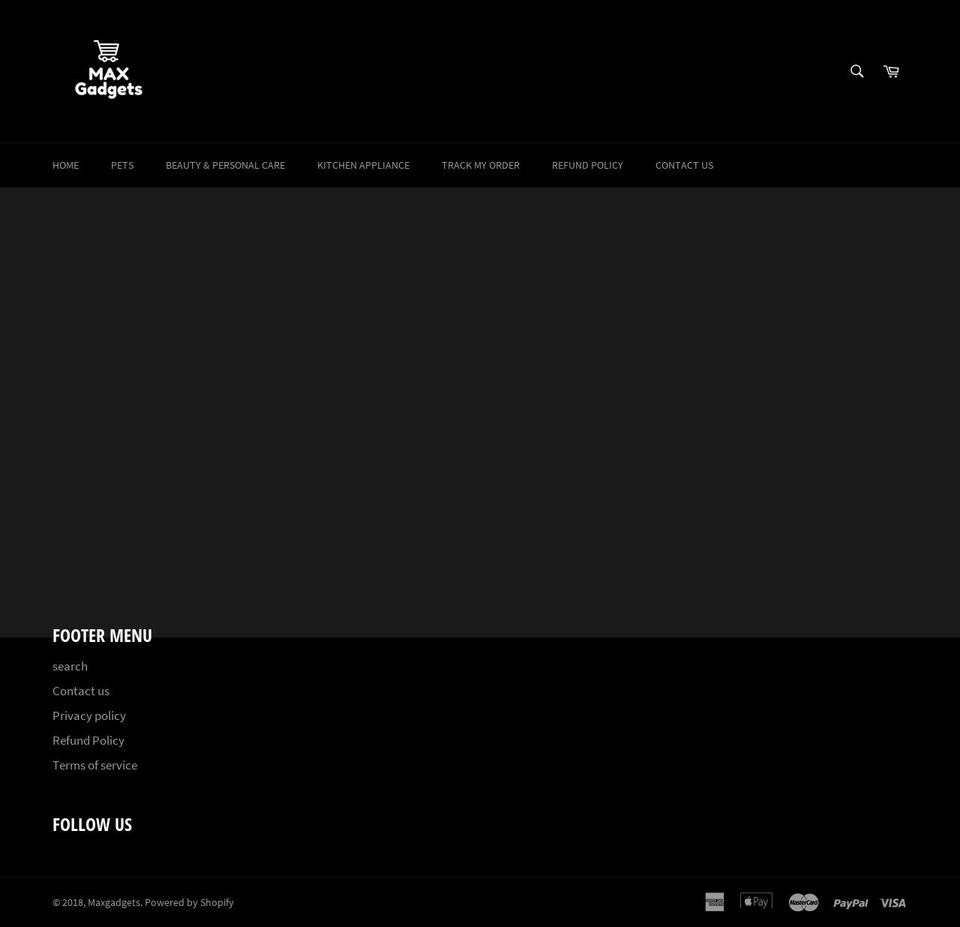 max-gadgets.com — Shopify storefront screenshot
