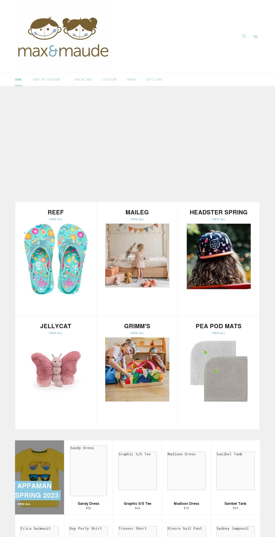 maxandmaude.ca shopify website screenshot