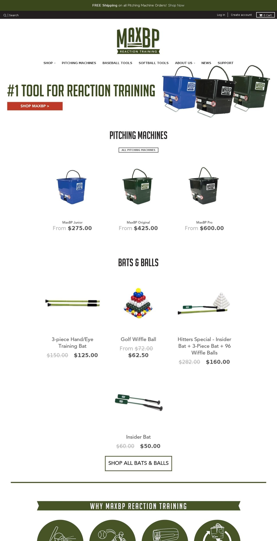 maxbp.com shopify website screenshot