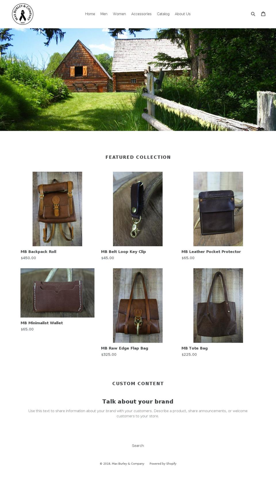 maxburley.com shopify website screenshot