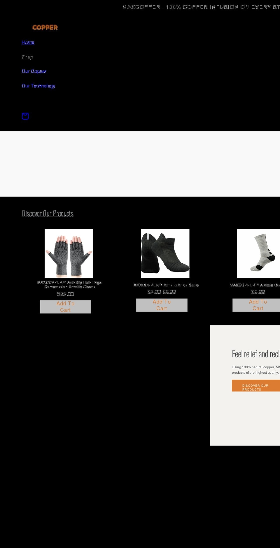 maxcopper.com shopify website screenshot