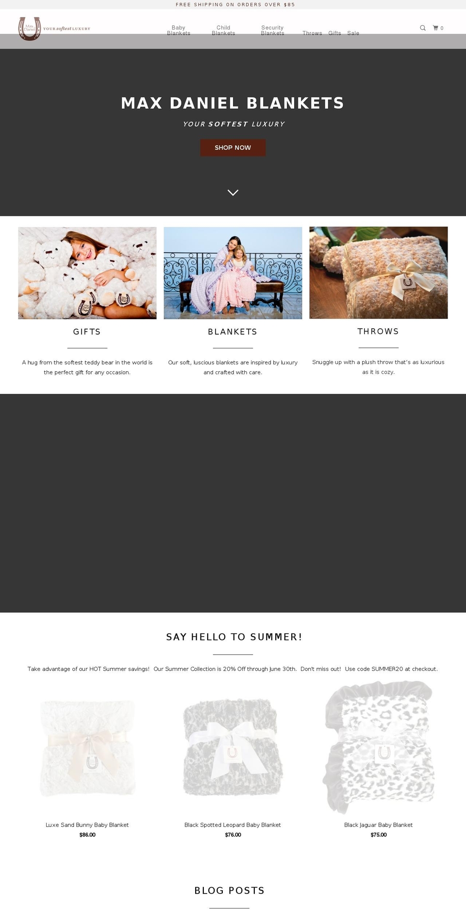 maxdaniel.com shopify website screenshot