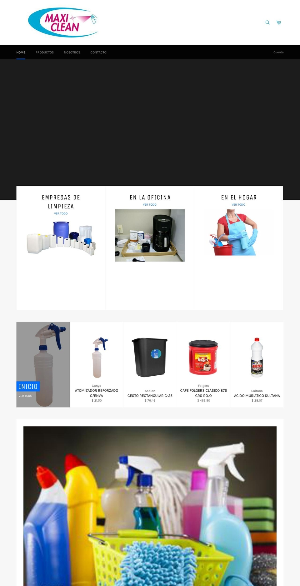 maxiclean.mx shopify website screenshot