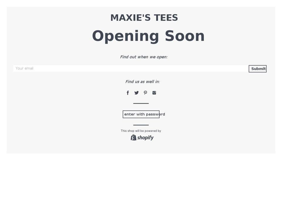 maxiestees.com — Shopify storefront screenshot