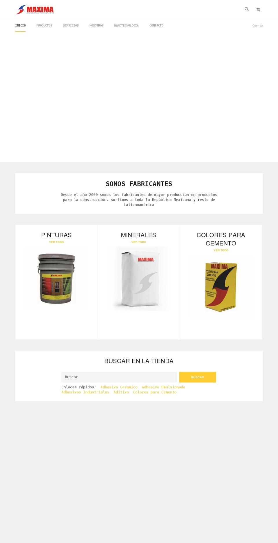 maxima-adhesivos.com shopify website screenshot