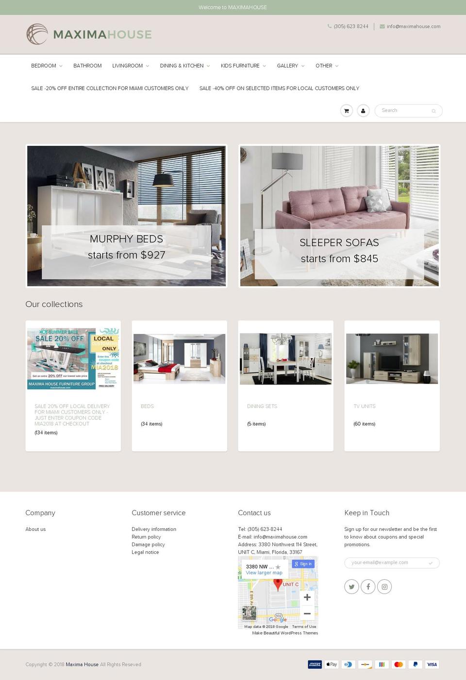 maximahouse.com shopify website screenshot