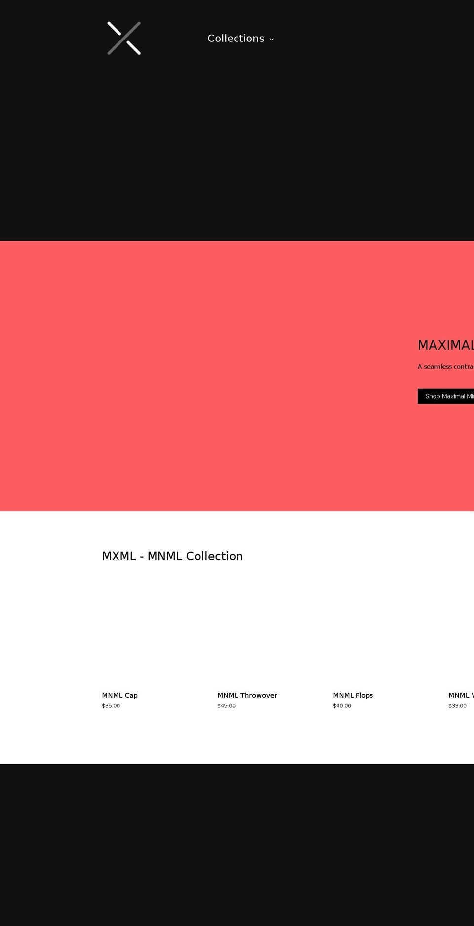 maximalminimalist.com — Shopify storefront screenshot