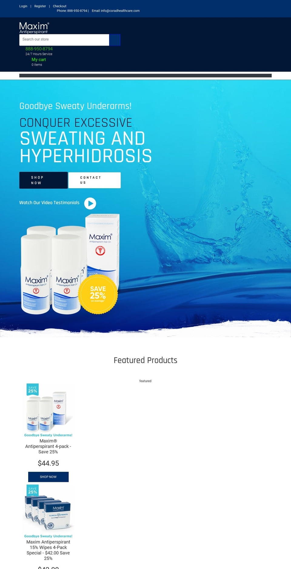 Homepage Redesign Shopify theme site example maximantiperspirant.com