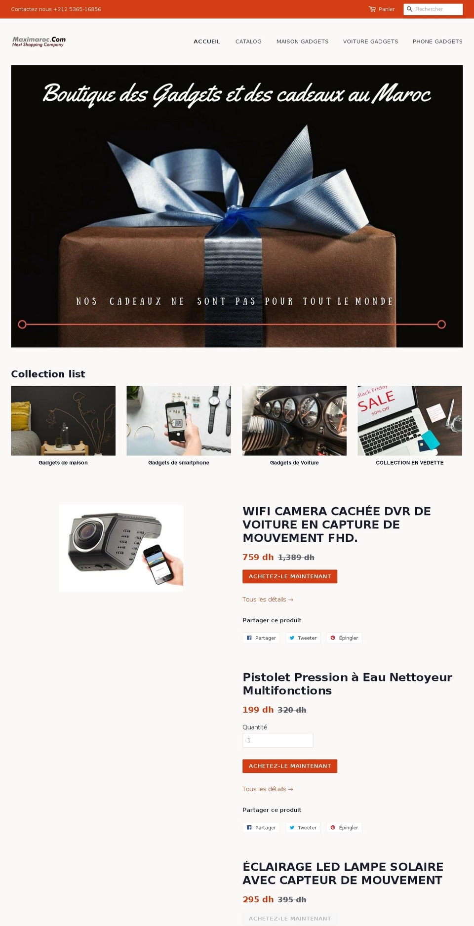 maximaroc.com — Shopify storefront screenshot