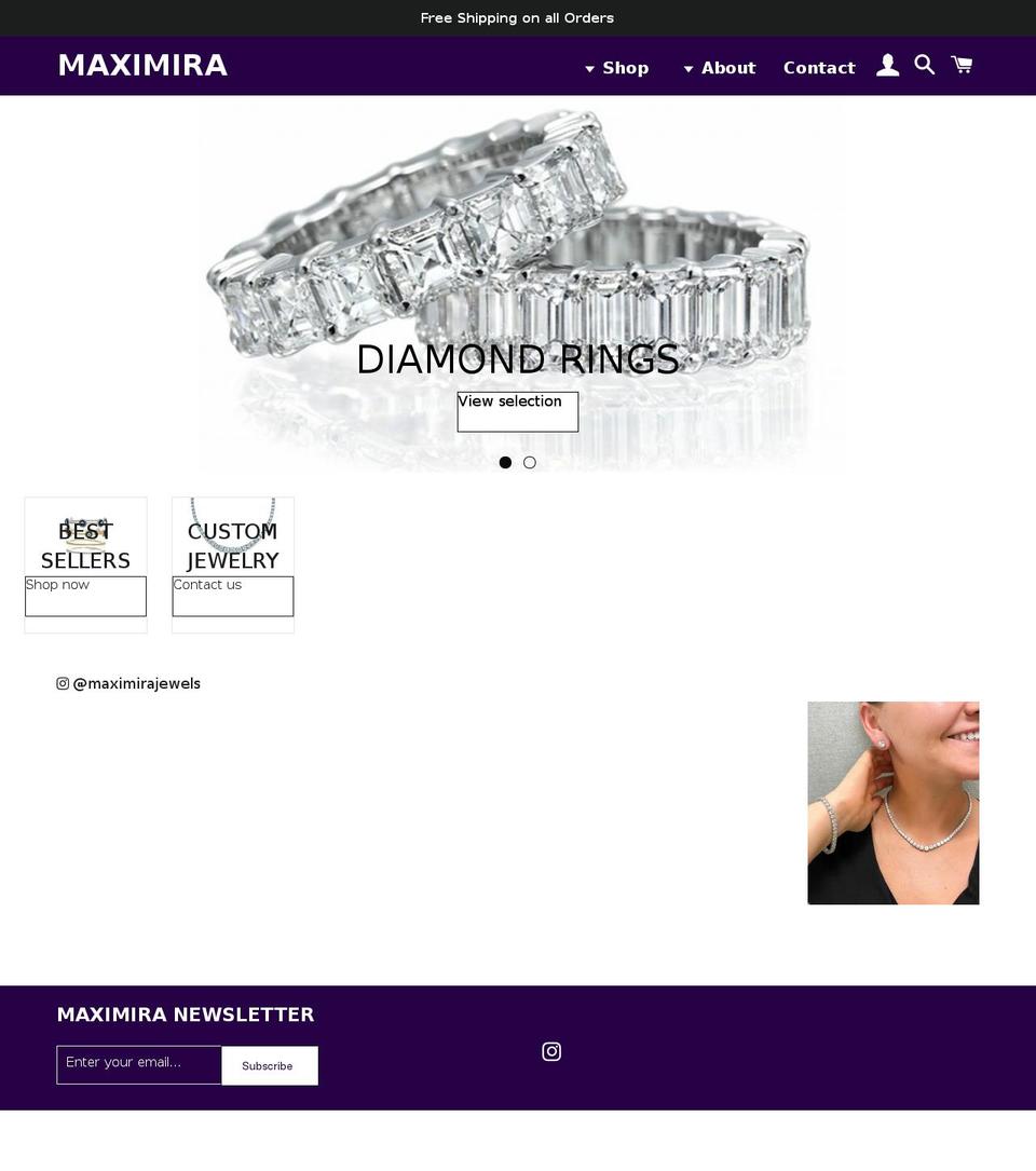 maximira.com — Shopify storefront screenshot