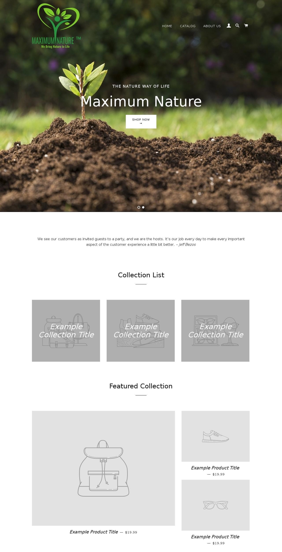 maximumnature.com — Shopify storefront screenshot