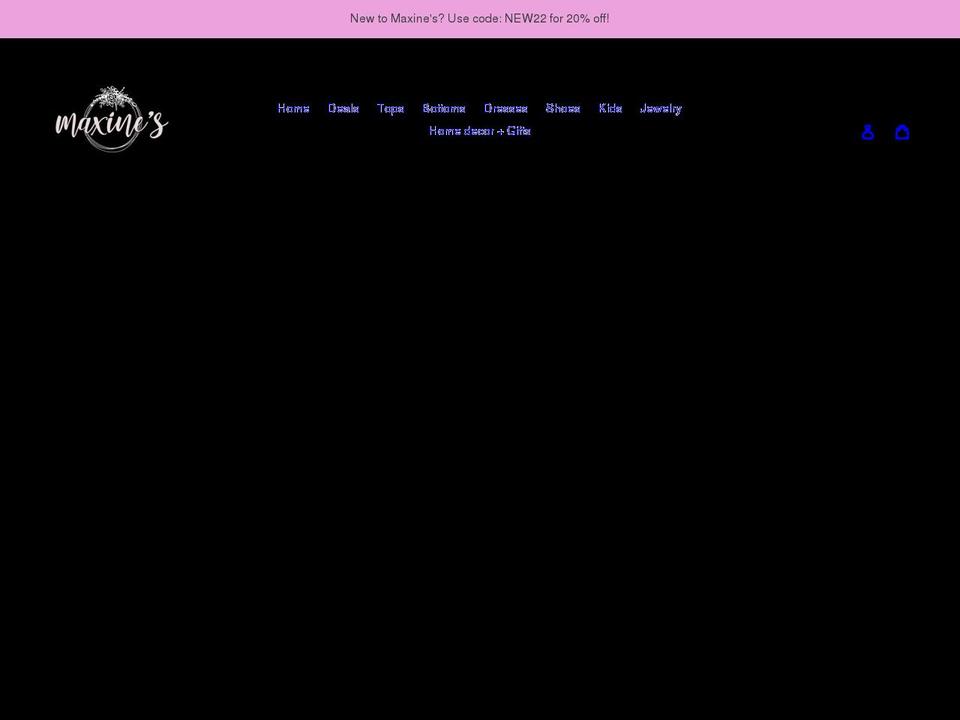 maxinesandmore.com shopify website screenshot