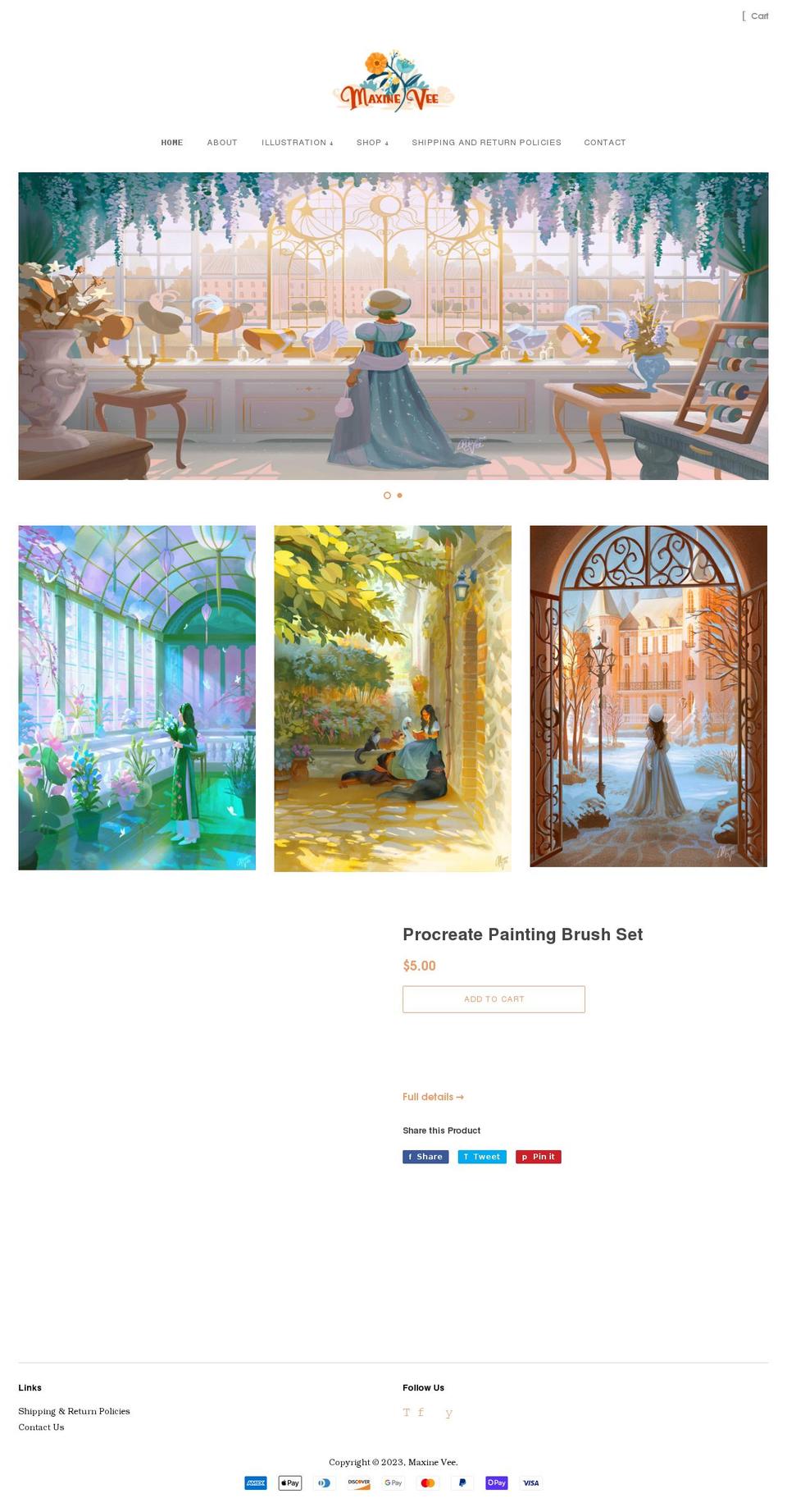 maxinevee.com shopify website screenshot